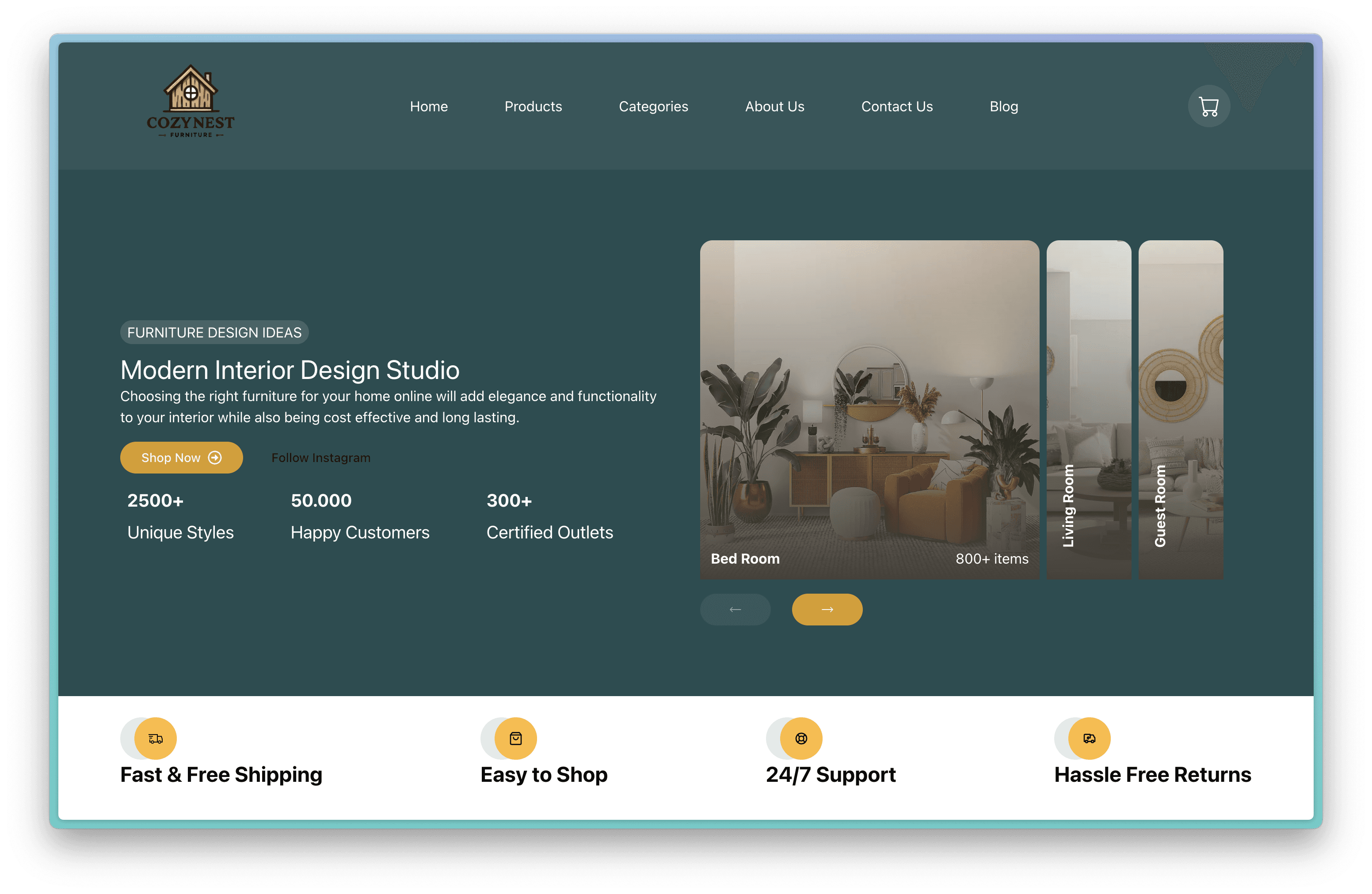 Cozy nest home page
